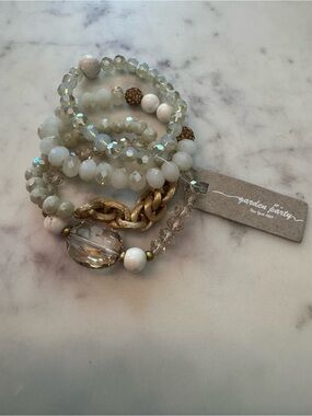 NWT Garden Party Set of 4 Beaded Bracelets